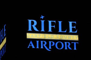 Rifle Airport Sign